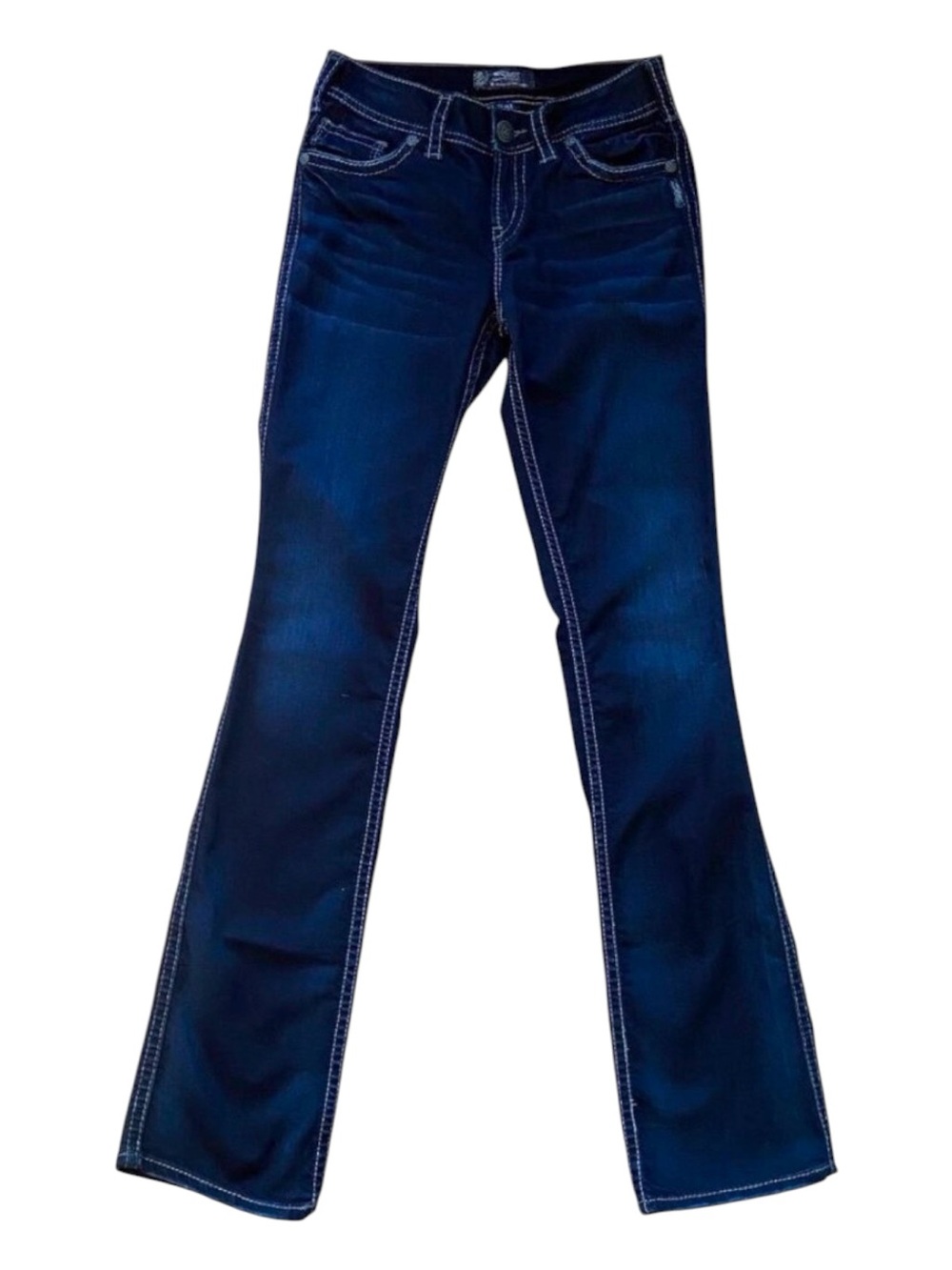 Silver Jeans Co. Suki Mid-Rise slim Bootcut size 27 Dark Wash Jeans For Women
